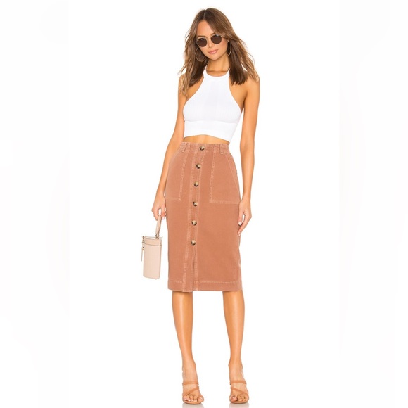 Revolve: Free People: Midi Utility Skirt - Picture 1 of 6